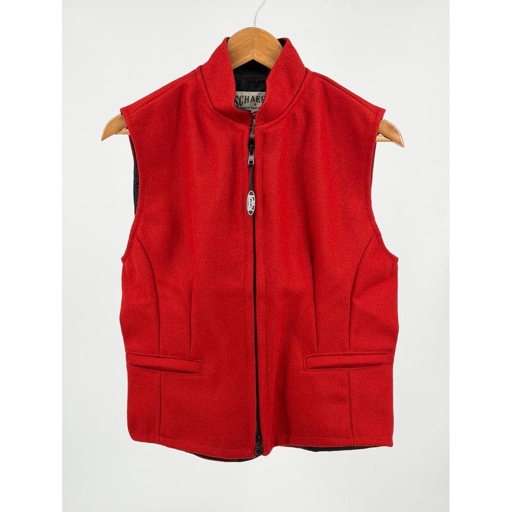 Vintage Schaefer Outfitter Vest Womens M Red Wool Western Ranch USA Made